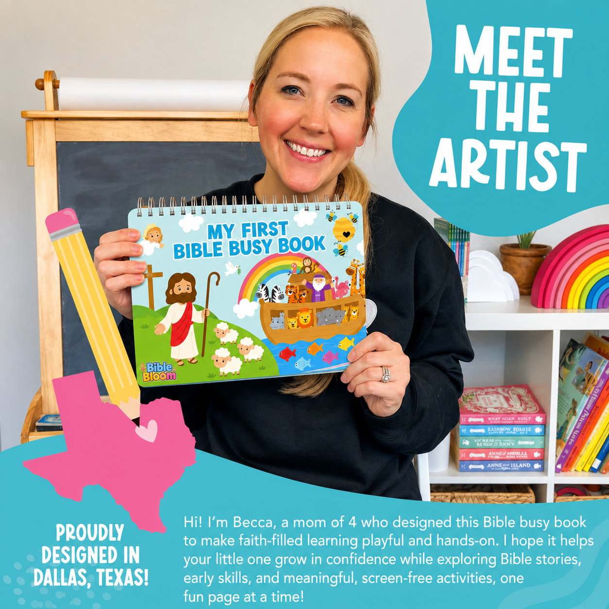BibleBloom™ Bible Busy Book for Toddlers & Preschoolers